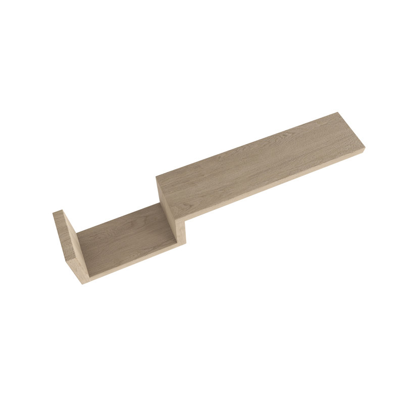 Manada Mist-Shield Contemporary Teak Wall Shelf