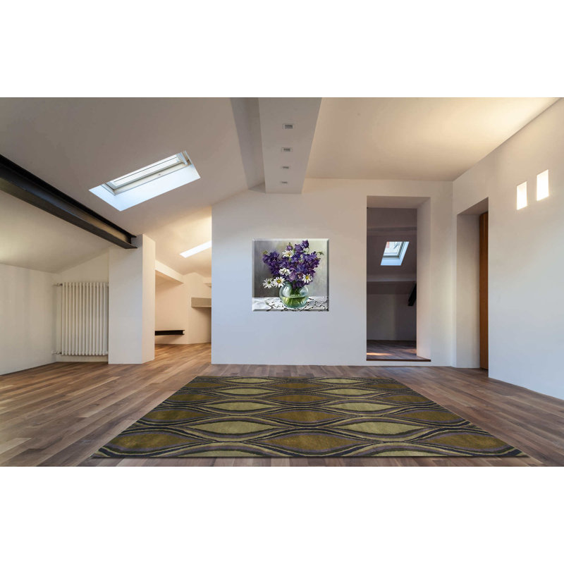 Barba Wool Geometric Indoor Rug, Rectangle 8' x 11'