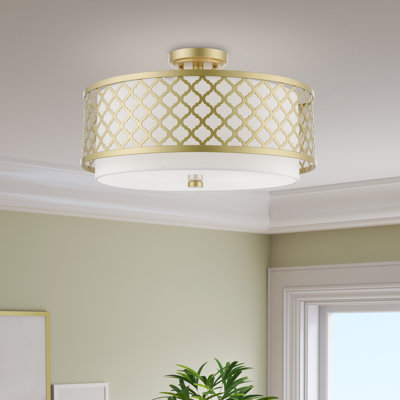 Plafonnier semi-encastré 3 lumières 18,125 cm Kenrick