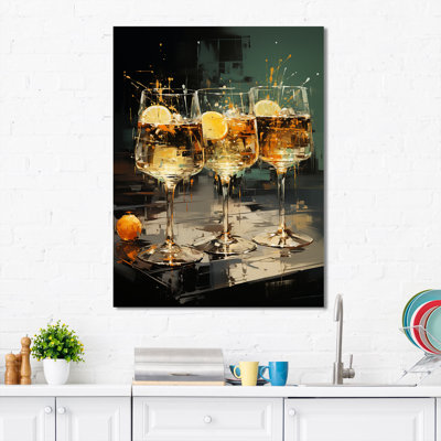 Vesper Vibrance Twilight Cocktail - Art mural cocktails