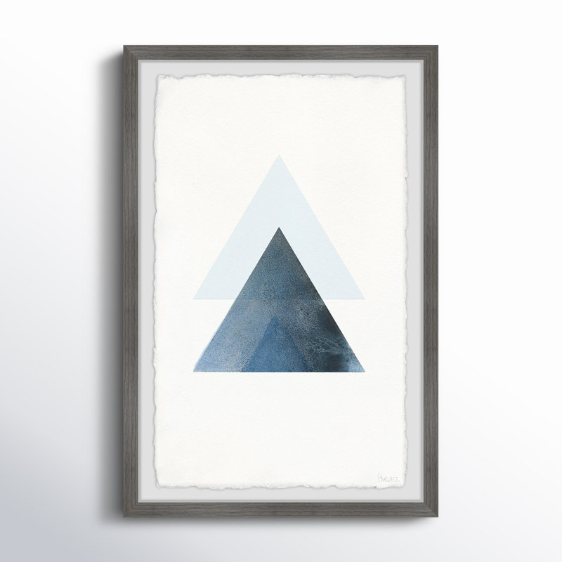 «Blue Triangle Magic», reproduction encadrée, H 24 po x l 16 po x P 1,5 po