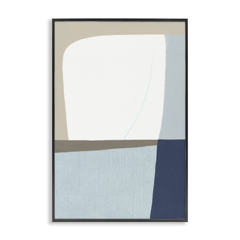 Giclée encadrée à flux géométrique naturel, design par Hannah Dawson, H 18 po x l 12 po, Giclée encadrée noir minuit