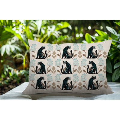 Hansa Leopard Reversible Indoor/Outdoor Lumbar Pillow