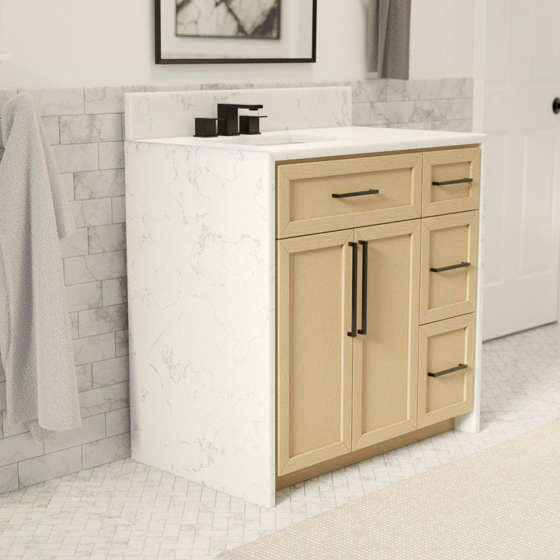 Ensemble de meuble-lavabo simple 36 po Akalya, Blond