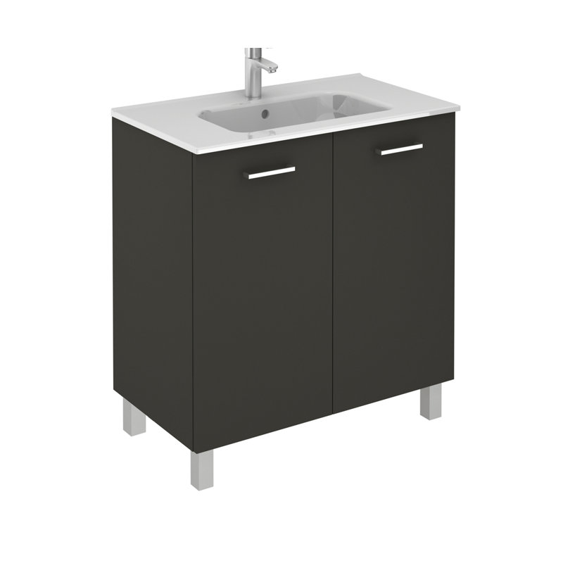 Ensemble de meuble-lavabo de salle de bain simple 32 po Logic, Anthracite