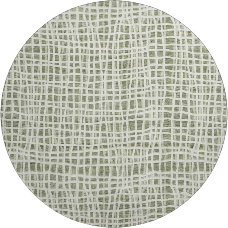 Premium Machine Washable Prisco Green Rug