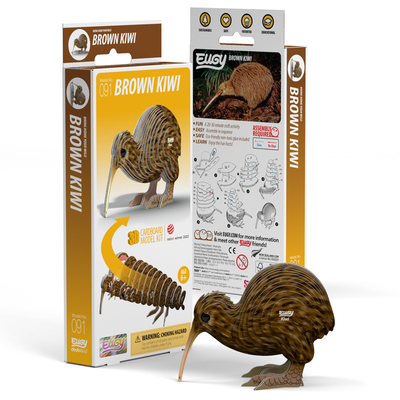 Casse-tête 3D EUGY Brown Kiwi