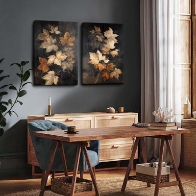 2 Piece Wrapped Canvas Wall Art