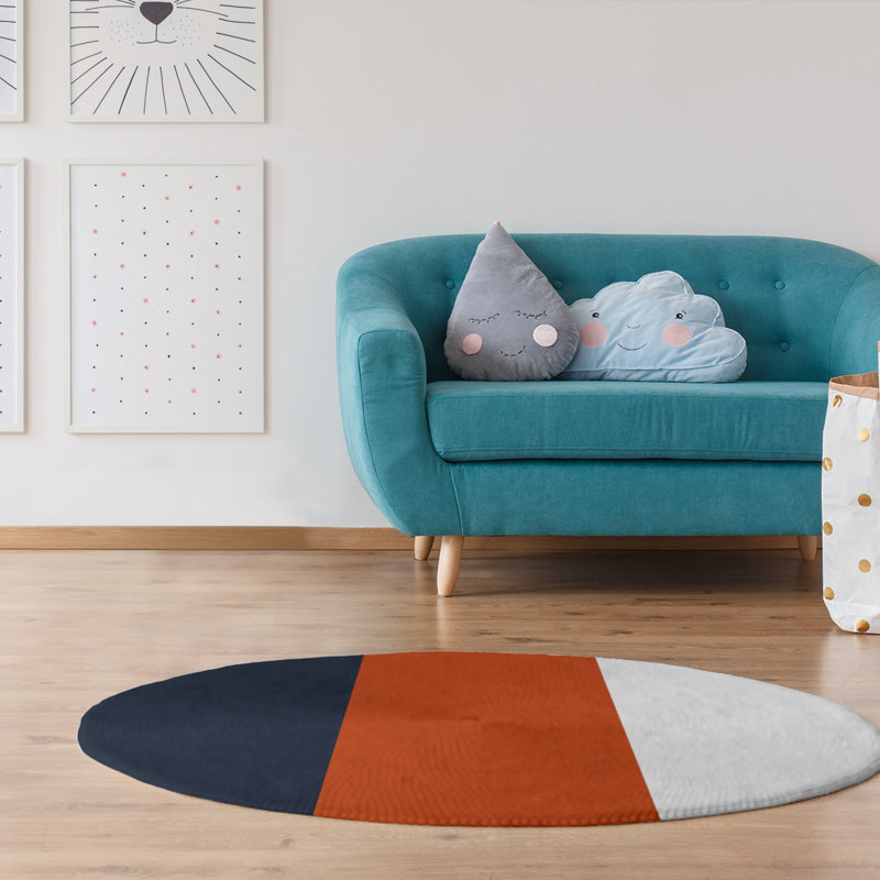 Chenille Indoor Rug, Round 5'