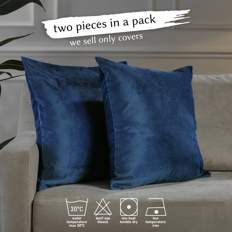 Housses de coussin rectangulaires en velours mat, 43 Prussien