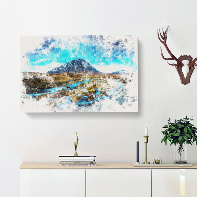 Glencoe In Scotland - Wrapped Canvas, 40cm H x 60cm W x 3cm D