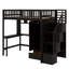 Lit mezzanine simple Kaizen avec bibliothèque, tiroirs, bureau et garde-robe-2069730881
