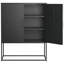 Buffet en métal, armoire de rangement moderne avec 2 tablettes, armoire d'appoint autoportante-770720896