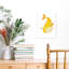 Cute Yellow Whale Peaceful Playful Abstract Whale Nature Ocean Wall Art Print 1 Piece Wrapped Canvas Wall Art-1393495946