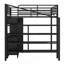 Lit mezzanine en métal avec garde-robe