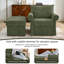 Chaise d'appoint 37,5 po avec repose-pieds, fauteuil rembourré moelleux en chenille, fauteuil simple élégant-129604671