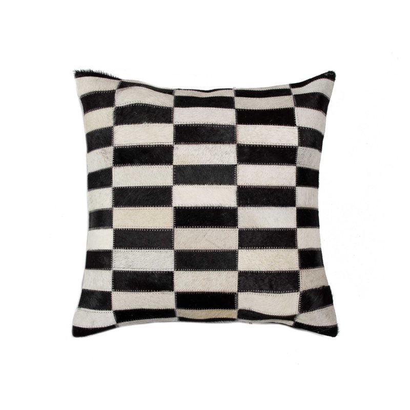 Animal Print Throw Pillow, Black/White