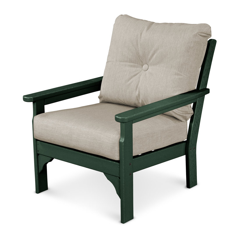 Chaise à assise profonde Vineyard, Cast cendré, Vert