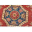 Tapis rouge nouvel âge en laine 6 pi 8 po x 9 pi 8 po Musawwir