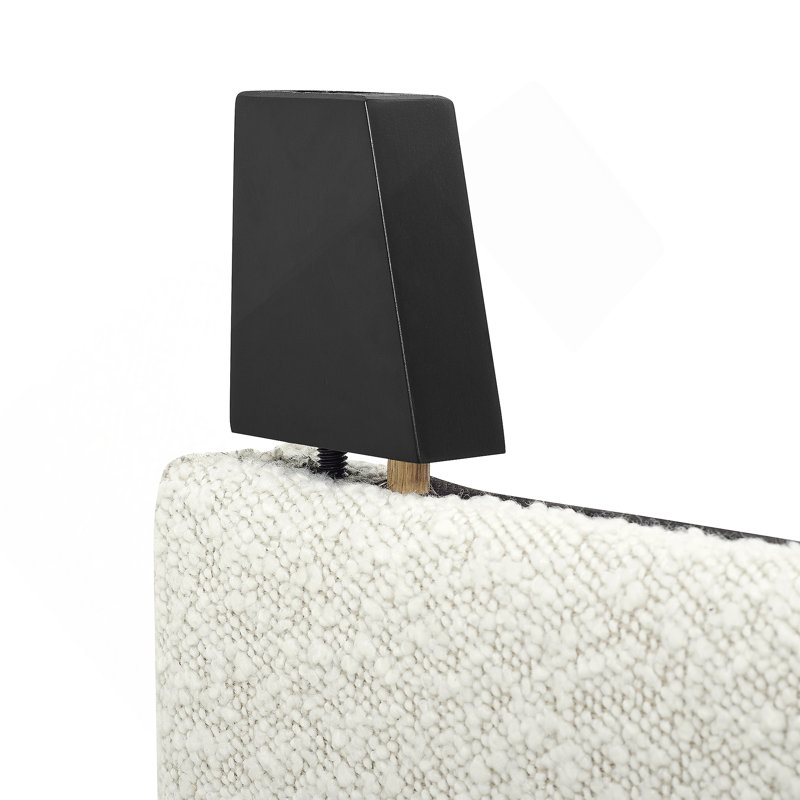 Upholstered Platform Bed, White