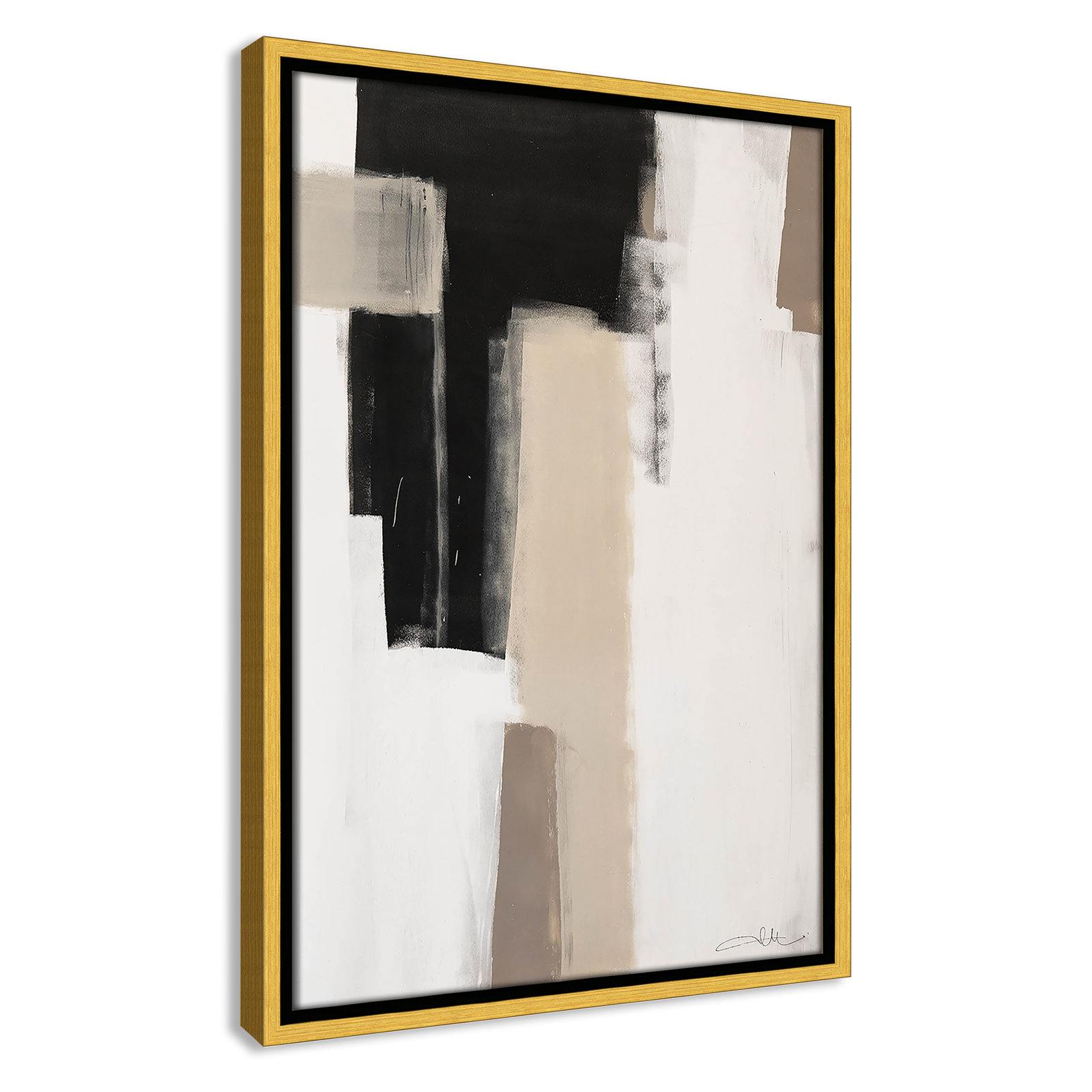 Giverny Earth Scapes I Print, No Mat, 19.5" H x 13.5" W x 2" D, Gold Floater Framed