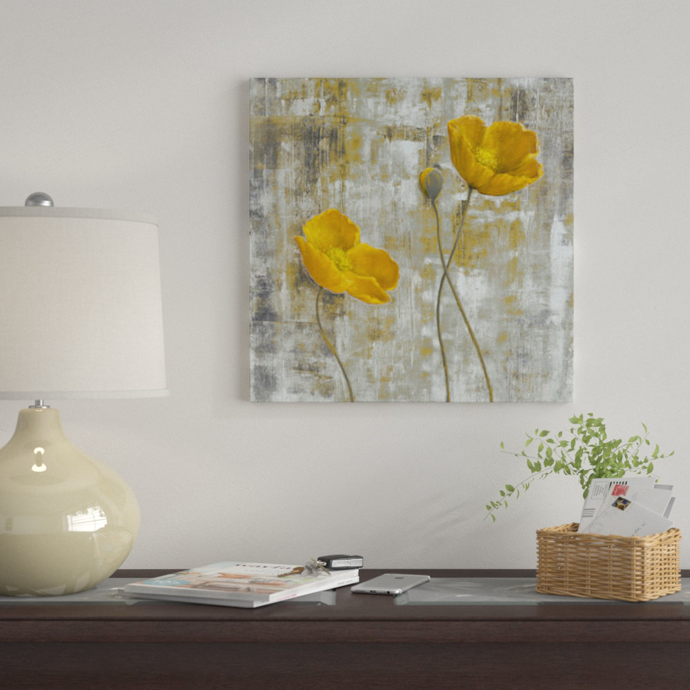 " Yellow Flowers I " by Carol Black East Urban Home Mat 