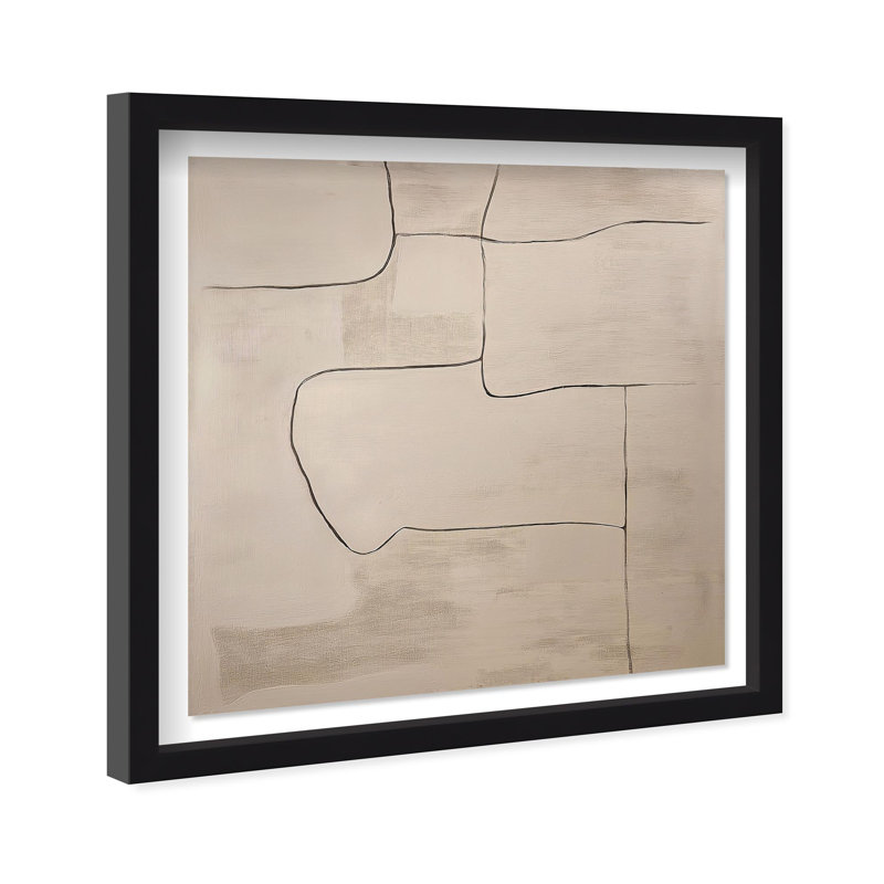 Oliver Gal Tawny Textures Abstract - Luxury Shadowbox Framed Wall Art, 25.5" H x 25.5" W, Black