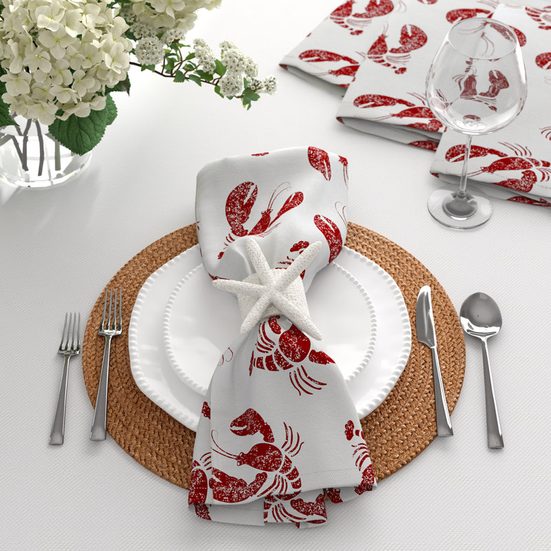 Ensemble de serviettes 4 pièces Ludwig, L 18 po x L 18 po, Rouge