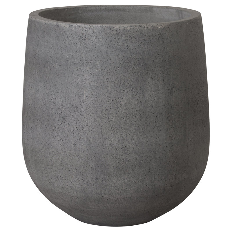 Pot à fleurs en ciment Efkea, Gris, H 28 po x l 26 po x P 26 po