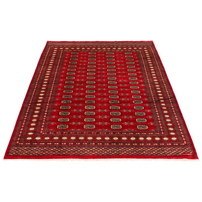 Tapis rouge foncé Finest Peshawar Bokhara 6 pi 8 po x 9 pi 10 po