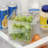 iDesign Set of 4 Cube Storage Bins with Handles for Pantry  - Clear