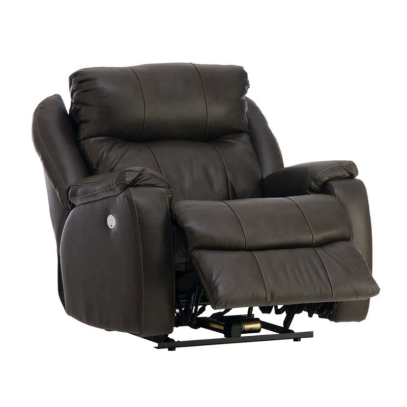  Fauteuil inclinable mural en cuir véritable Hercules, Brun