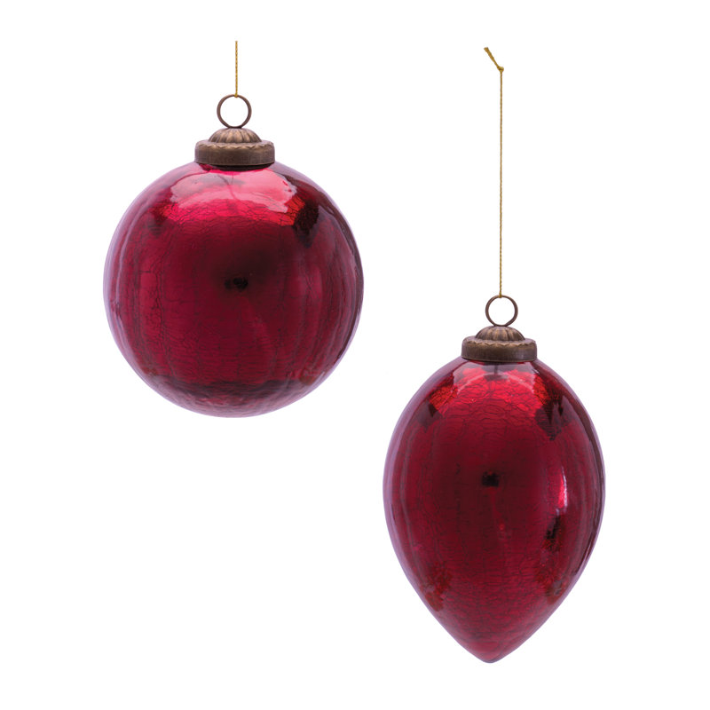 Ornements de Noël en verre (ensemble de 6)