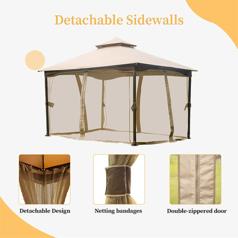 Outdoor Gazebo With Mosquito Netting