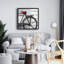 Impression de bicyclette arrière sur toile