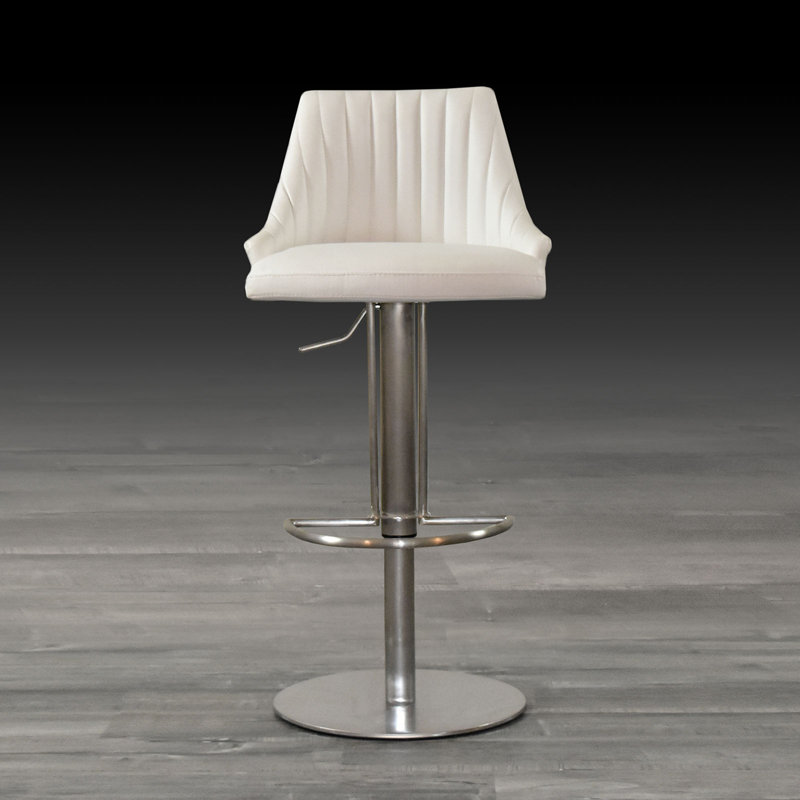Tabouret de bar pivotant à hauteur ajustable Groveland, Blanc