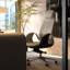 Top Grain Leather Office Chair Cream, Ergonomic Executive Chair High Back for Long Hours,Big and Tall Luxury Office Chair with Wheels, Aluminum Base and Armrest (Cream)-120640634