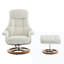Fauteuil inclinable pivotant en cuir synthétique avec base enveloppée-789366368