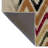 Orange Themed Multi-Colored Abstract Zig-Zag Patterned Creative Modern Decorative Rug-1582345345