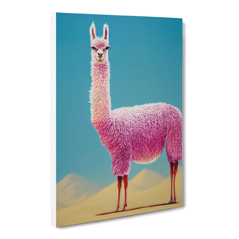 Llama - Wrapped Canvas, 50cm H x 35cm W x 3cm D
