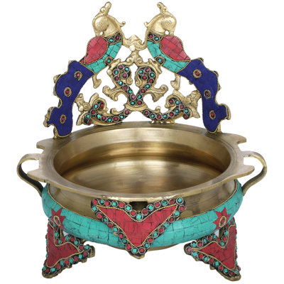 Bol décoratif en métal doré