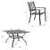 Alyah 4 - Person Metal Patio Dining Set with Square Table