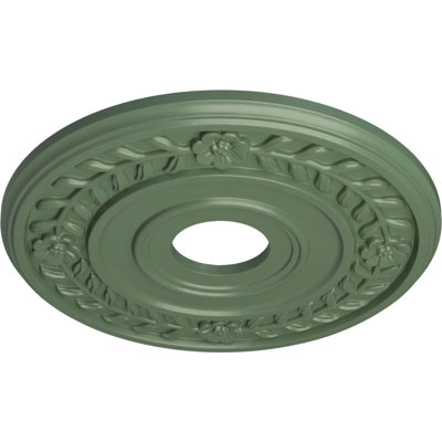 Médaillon de plafond Endurathane Medea, DE 16 1/2 po x P 3 7/8 po x P 1 1/2 po (convient aux auvents jusqu'à 5 3/8 po), fini craquelé peint à la main