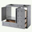 [Cabinet seulement] Meuble-lavabo gris de 36 po (lavabo non inclus)