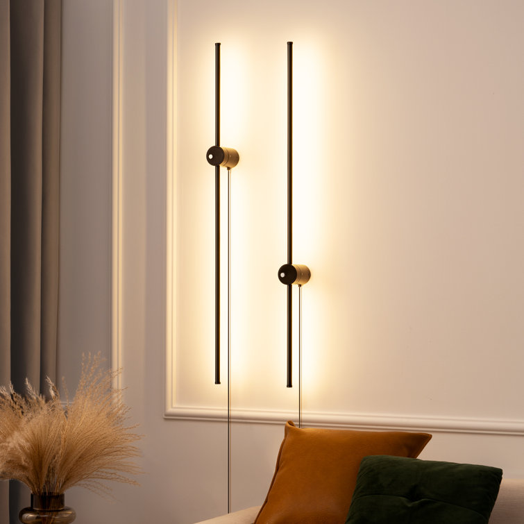 Dimmable Aluminum LED Wall Sconces with Remote Control