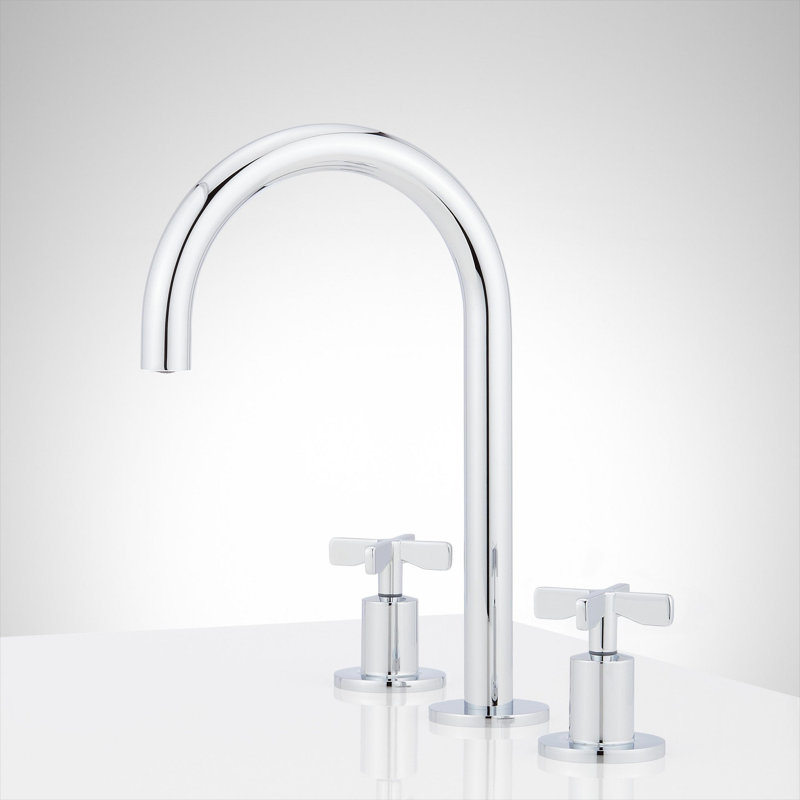Vassor 1.2 GPM Widespread Bathroom Faucet, Chrome