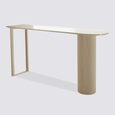 Table de bar en granit blanc crème