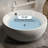 43.31"Freestanding Round One-piece Seamless Acrylic Double Bathtub