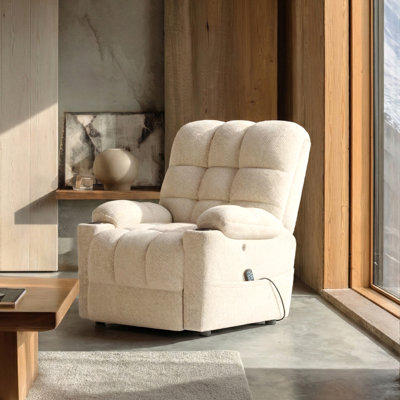 Power Lift Recliner Chair With Heat & Massage, Oversized Seat, USB Charging, And Modern Upholstery – Electric Lift Assist For Living Room