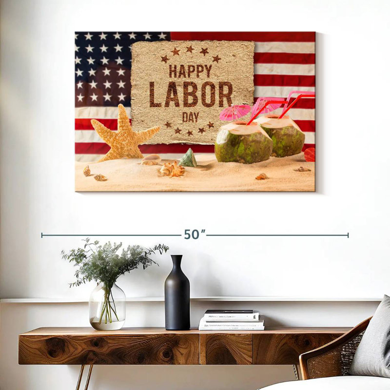 Bannière Lelend Happy Labour Day, H 26 po x l 39 po